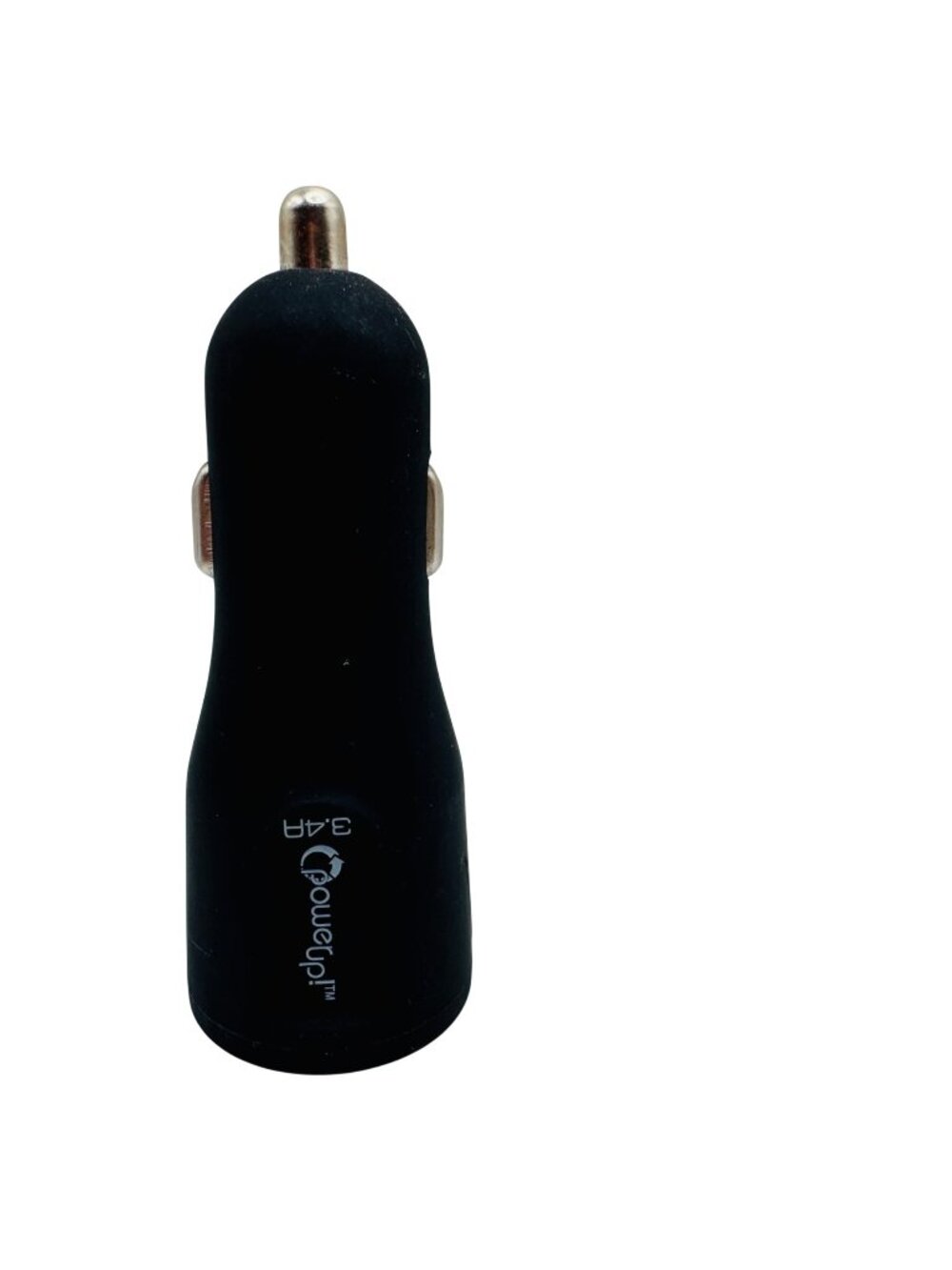 PowerUp Dual USB Car Charger 3.4A Black Compact Design For Fast Charging Devices